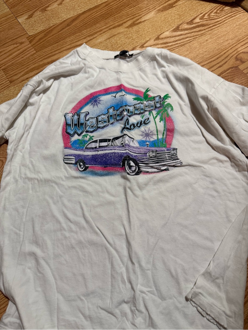Forever 21 Westcoast Love White Long-Sleeve Graphic Shirt